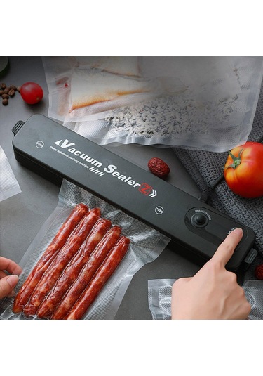 Homyl Otomatik Vakum Mühürleyen Makinesi Gıda Depolama Evi Siyah