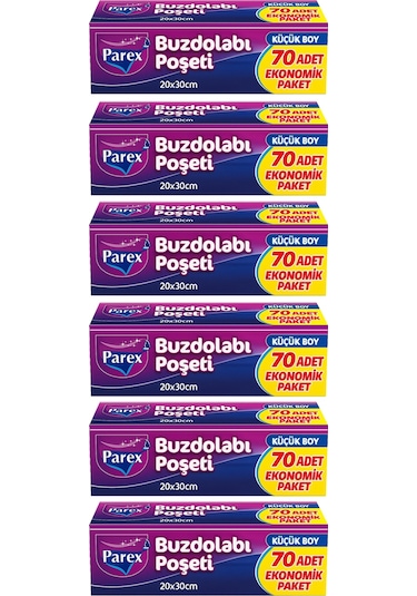 Buzdolabı Poşeti 70 Li Küçük Boy 20 X 30 Cm 6 Paket