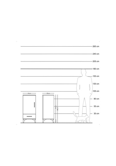Kronos Komodin 3 Raflı Tek Çekmeceli Tek Kapaklı 44x59x96 Çam... Çam