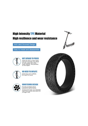 Petek Katı Lastik 6,5 İnç Elektrikli Scooter Tekerlekleri Yedek Lastik - Boyut: 36mm