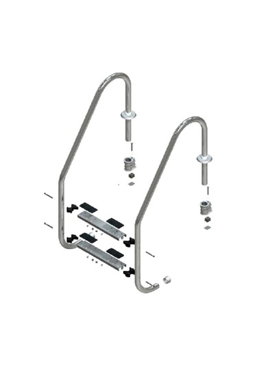 Watershut 2 Basamak STANDART Model Paslanmaz Çelik Havuz Merdiven