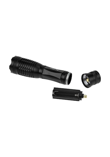 Valkyrie Çift Işık Dual Uv Mor Işık Ve Xml-t6 2000 Lümens El Feneri Siyah
