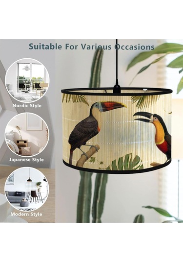 Masa Lambası Ve Zemin Lambaları İçin Modern Yuvarlak Davul Işık Gölgesi Retro Mandala Kolye Abajurları Diğer