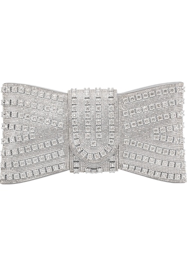 Guja 25yg591 Kadın Taşlı Abiye Çanta Gümüş Gümüş