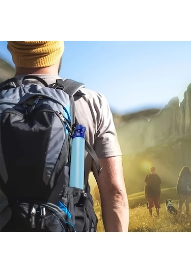 Willowhaven Mavi 1 Adet Su Filtresi, Taşınabilir Kampçılık Doğa Yürüyüşü Acil Durum