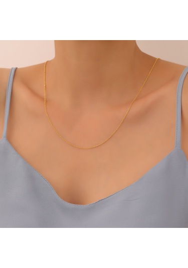 925 Ayar Gümüş 40 Forse Hayalet Kolye Zinciri - C00101 Altın