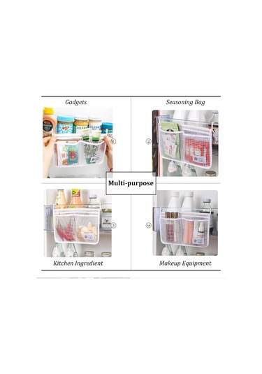 Kangvka Buzdolabı Kapısı Organizer Seti - 2 Adet Pp Ağızlı Çantalar - Gıda Depolama Ve Mutfak Düzenliği İçin Dayanıklı Tasarım Çok Renkli