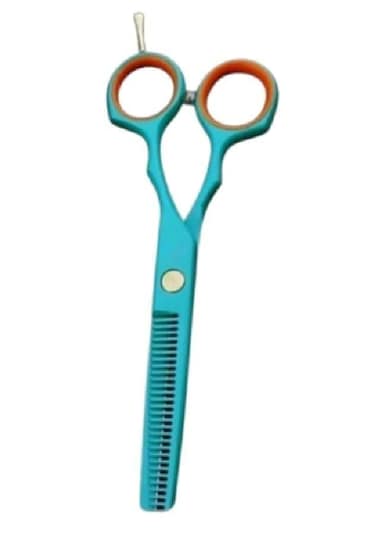 Çubuklu Turkuaz Ara Saç Kesim Makası 6 İnç Efile Makası