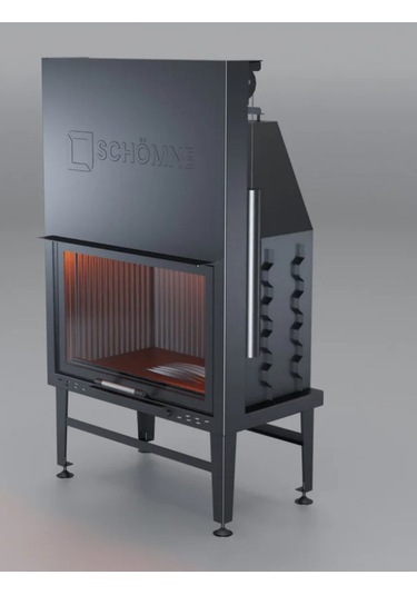 Schömne Elegance Düz Asansörlü Çelik Şömine Haznesi Düz 80 Lik