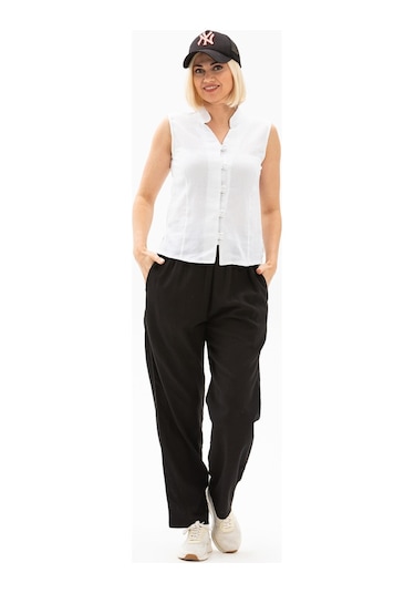 Eliş Şile Bezi Şile Bezi Unisex Şalvar Pantolon Siyah Syh Siyah