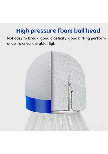 Vkemall 12'li Dayanıklı Nilon Badminton Topu Seti - Egzersiz, Antrenman Ve Eğlence İçin Sarı Plastik Shuttlecocklar