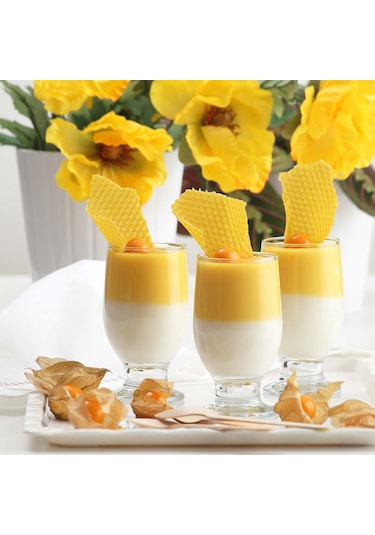 LAV Rena Cam Meşrubat Bardağı 6'lı 305 ml Tablalı (Tatlı Servisi , Dondurmalık , Su Bardağı )