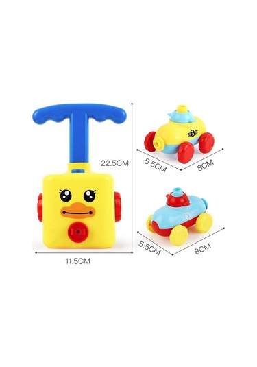 Balon Araba Oyuncak Fırlatma Seti, Balonla Çalışan Fırlatma Arabası, Balon Havayla Çalışan Araç Seti, Balon Yarış Arabası Oyuncak Yaratıcı Şişme 16 Balon Diğer