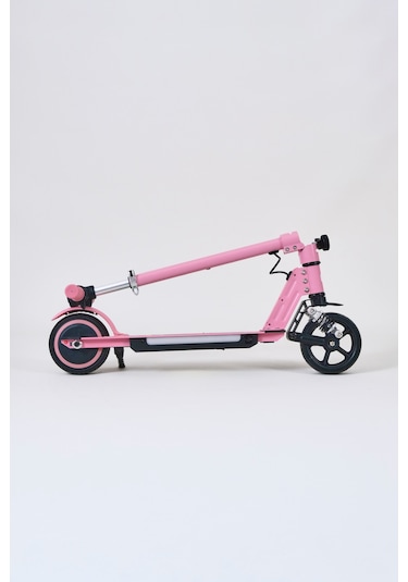 Elektrikli Çocuk Scooter 130w 3 Kademe Hız Ayarlanabilir Gidon Uzun Menzil Koruma Seti Hediye Pembe