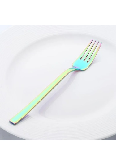 Lemestar Stüdyo Çelik Salata Servis Seti - Hafif, Dayanıklı Ve Şık Multicolor Tasarım, 14.6 Cm Uzunluk, 75 Gr Ağırlık, Yetişkinler İçin Mükemmel Tabak Ürünü Renkli