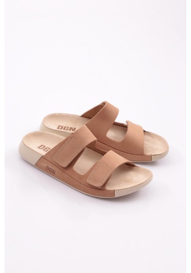 Dgn P27 Kadin Çift Bantli Terlik P27-1512-R0175 Bej