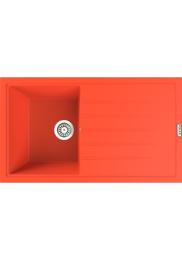 Polex Cristalüx Granit Evye P-03 Turuncu Tezgah Altı Ve Tezgah Üstü Mutfak Evyesi 85x49.5 CM