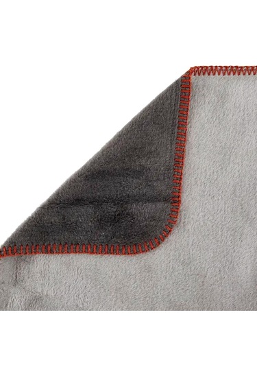 Çift Kişilik Düz Pamuklu Battaniye Çift Taraflı 200 X 220 Gri