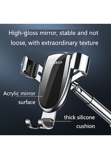 Sones Oatsbasf 03513 Telefon Araba Manyetik Teleskopik Braket Vantuz Tipi Navigasyon Cep Telefon Braketi Grafit Siyah