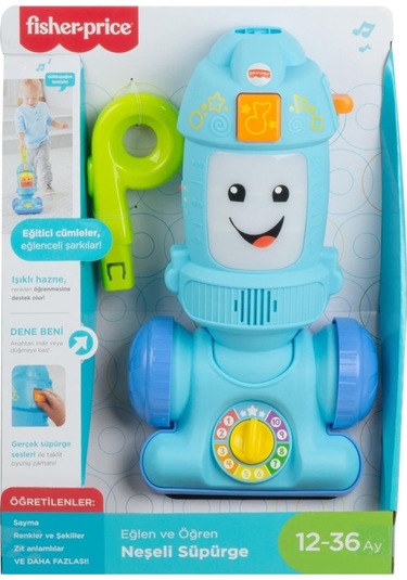 Fisher Price Türkçe Konuşan Neşeli İtmeli Süpürge Gtw19