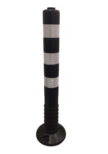 Lorex  Lr-0125-S 75 CM Siyah Şerit Ayırıcı İleri Trafik Delinatör 750 MM
