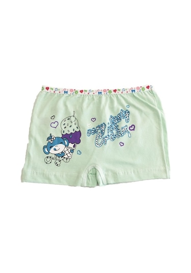 Tutku İç Giyim Kız Çocuk Renkli Likralı Pamuk Boxer Külot 6'lı Paket