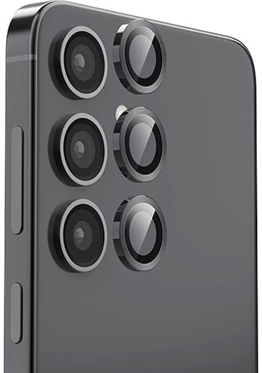 Mey İthalat Samsung Galaxy Uyumlu S25 Plus Raze Metal Kamera Lens - Siyah