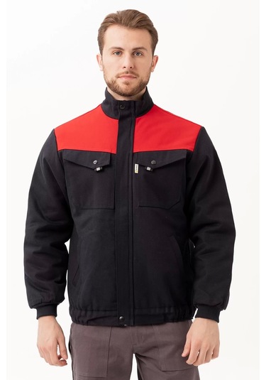 Kışlık İş Mont Grituruncu Kapitone Astarlı Avensis Astar Rüzgar Geçirmez Montu Kıyafeti Lacivert-Kırmızı Kışlık İş Mont Grituruncu Kapitone Astarlı Avensis Astar Rüzgar Geçirmez Montu Kıyafeti Lacivert-Kırmızı