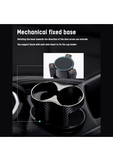 Tüm Amaç 2'de 1 Araba Kupası Tutucu Genişletici Adaptörü, 360 Dönen Ayarlanabilir Çok Fonksiyonlu Organizatör, Tekne/karavan İçin