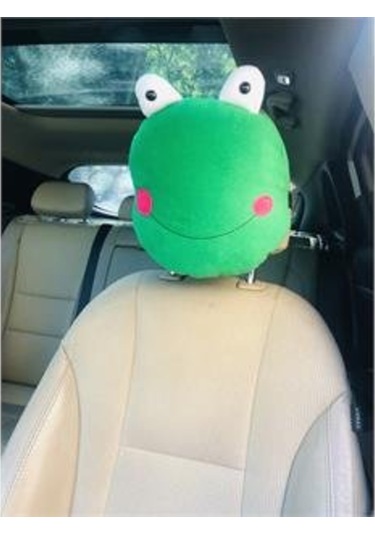 Kurbağa Figürlü Oto Yastık 25 Cm Silikon Elyaf