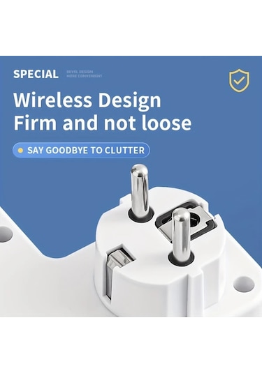 Honeybeeshop 8625l Ab Fisi Ac Cikisi 5 Prizli Elektrik Seridi Coklu Priz Duvar Prizi Evrensel Ayri Anahtarlı Isik Adaptoru