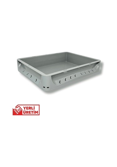 Alpbx Gıdaya Uygun Gri Hamur Pasası 40x30x7.5 CM - 7 L