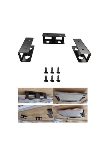 Homyl Altı Dizüstü Bilgisayar Montajı, Rafı 27mm Siyah