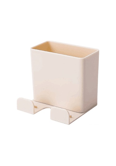 Yaozixa Duvar Montajlı Çok Amaçlı Abs Depolama Kutusu - Tırnaksız Yapıştırıcı İle Ev Ofis Mutfak Taşınabilir Organizer Bej Diğer