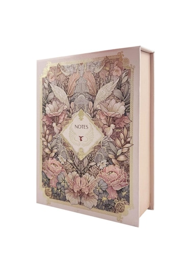 Masa Üstü Sert Kapaklı Notluk. 80 Gram Ivory Kağıt , 340 Yaprak. 11x15,8 Cm. Renkli Kenar. Bej