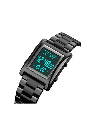 Dofolink Skmeı 1812 Erkek Dijital Saat - Çift Zaman, Geri Sayım, Stopwatch Ve 50m Su Geçirmez - Spor Ve İş İçin Siyah