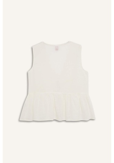 Defacto Regular Fit Brode Önden Bağlamalı Beyaz Plaj Üstü-fall İn Love E4263ax25smwt16 Beyaz