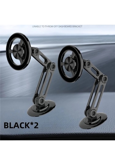 Boatshop1 Sıcak Satış Araba Cep Telefonu Tutucu Güçlü Manyetik 360 Dönen 2 Siyah 4 Baz Yapıştırıcı 4 Halka Demir Levha