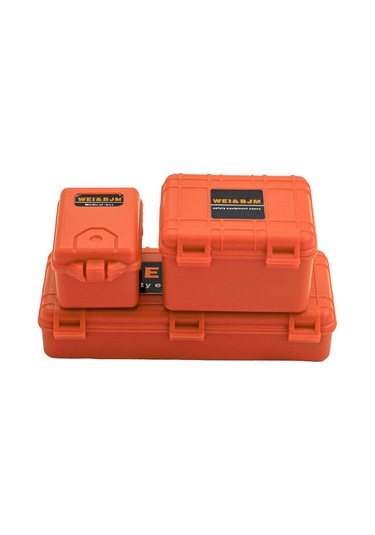 Gajeena 1/10 Ölçekli Araçlar İçin Abs Malzeme Simülasyon Koffer Seti - Trax4, Scx10, 90046, 90047, Rr10 Uyumlu 3'lü Oranj Dekoratif Çanta