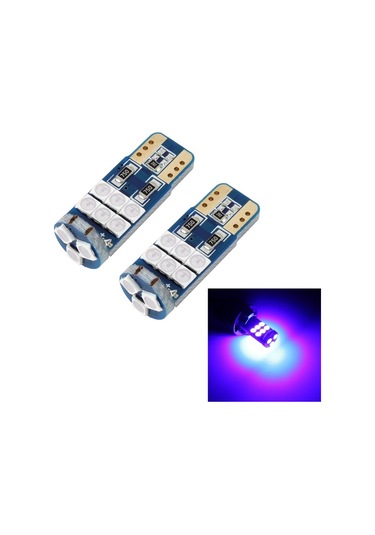 Sones 2 Adet T10 Dc12 / 1w 9led Smd-3030 Araba Park Lambası Mavi Işık
