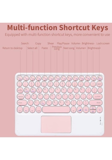 Valkyrie Kablosuz Touchpad Bluetooth Klavye