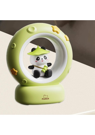 Suntek Çocuklar Gece Lambası Kreş Lambası, Dokunun Kontrol Yeşil Panda Çok Renkli