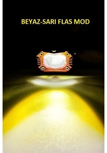 Motosiklet Çok Modlu Lazer Led Sis Farı 2 Adet Çift Renk Beyaz Sarı Ultra Güçlü Sis Farı