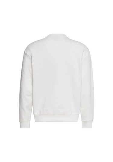 Ls Eu 350terry Badge Crewneck Sw Beyaz Erkek Sweatshirt-8445 Bright White