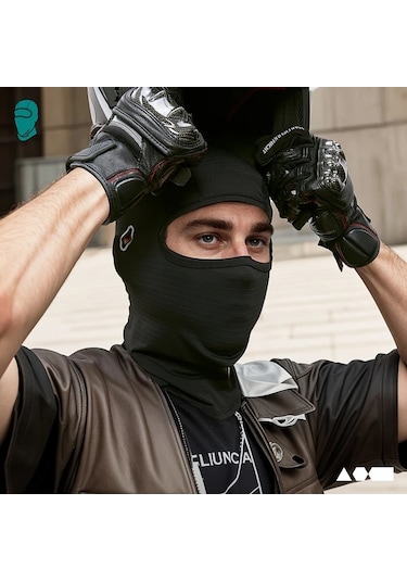 Turcoshop11 Gray+black Yaz Balaklavası Nefes Alabilir Spor Yüz Maskesi Erkek Ve Kadın