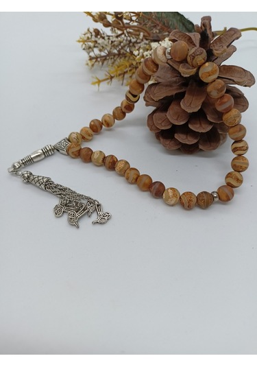 Balık Hediyelik Tibet Akiği Akik Taşı Doğaltaş Tespih- Mdl-1038