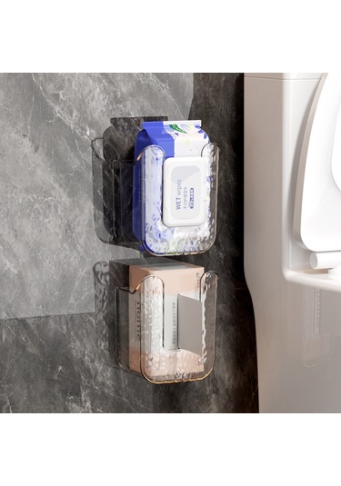 Şeffaf Gri Duvara Monte Mendil Kutusu, Deliksiz A