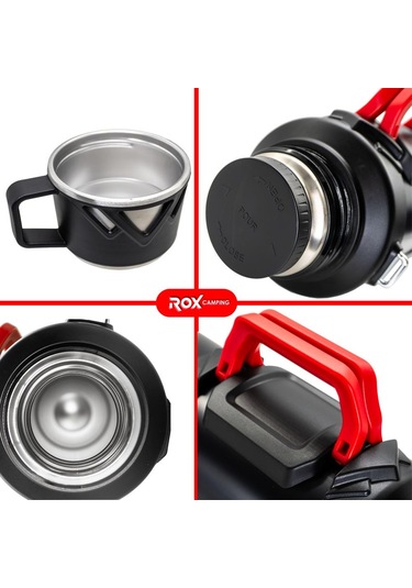 Rox Camping 3000 Kamp Termos 3.0 Lt Siyah