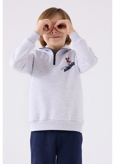 Rolypoly Erkek Çocuk Eşofman Takımı Rp3438 Kar Melanj Kar Melanj