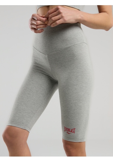 Everlast Ever Essentials Gri Melanj Kadın Biker Tayt Gri Melanj
